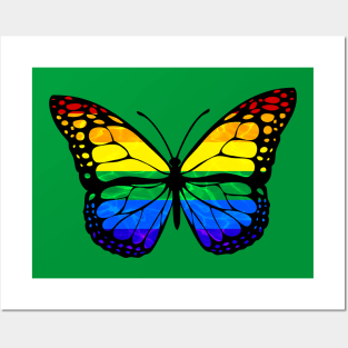 Rainbow Butterfly Posters and Art